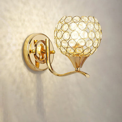 Contemporary Creative Crystal Ball 1- Light Wall Sconce Lamp For Living Room