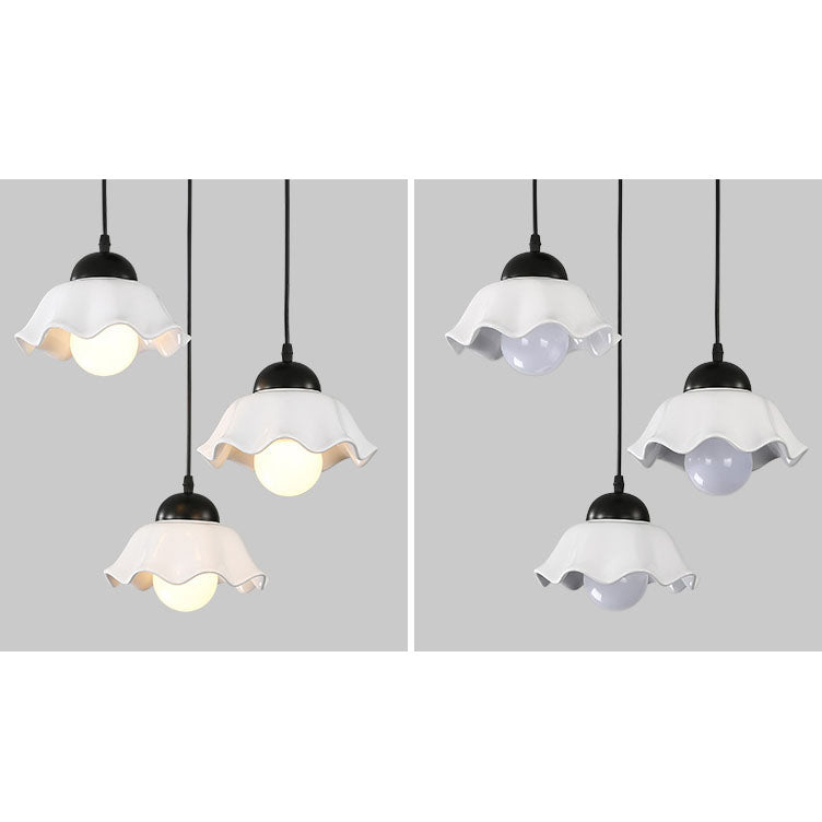 مصباح معلق سيراميكي من Nordic Rustic Hardware بإضاءة 1/3 