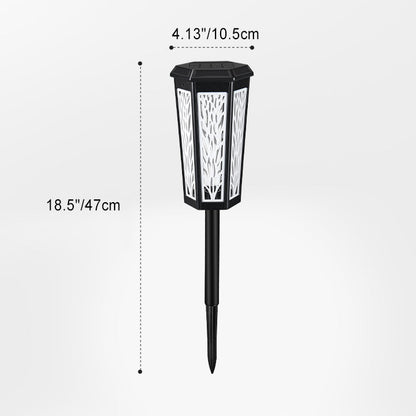 Contemporary Industrial Solar Hexagonal Plastic LED Lawn Insert Light For Outdoor Patio