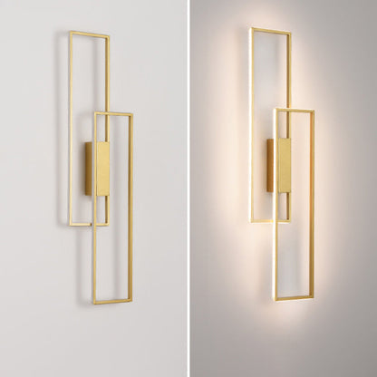 مصباح حائط LED من السيليكون الحديدي بتصميم مستطيل عصري بسيط لغرفة المعيشة 