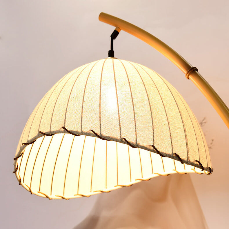 Retro Zen Simulation Bamboo Pole 1-Light Standing Floor Lamp