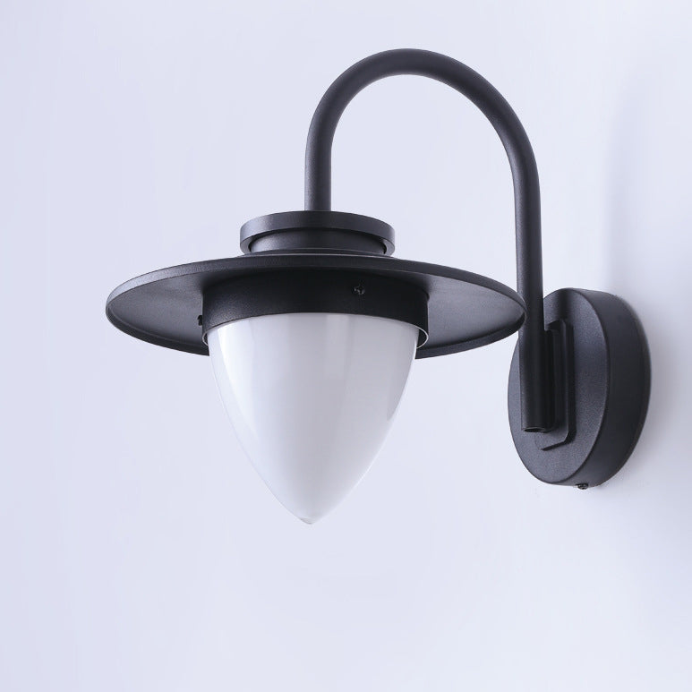 مصباح حائط خارجي LED بتصميم ظل الخوخ الزجاجي المقاوم للماء الإبداعي 
