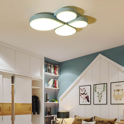 Modern Minimalist Four Leaf Clover Acrylic LED Flush Mount Ceiling Light