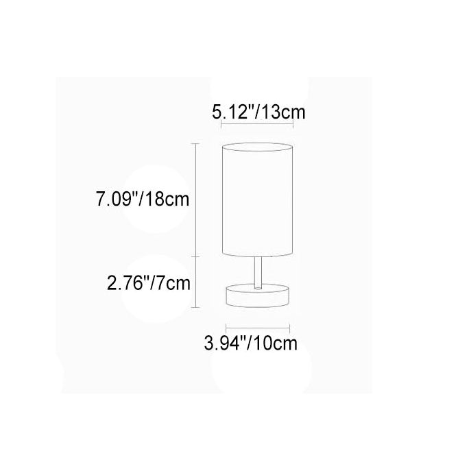 Minimalist Vintage Fabric Cylinder Wood Base LED Table Lamp
