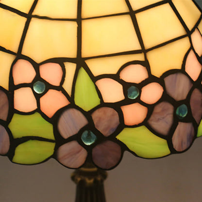 Creative Retro Tiffany Glass Shade 1-Light Table Lamp