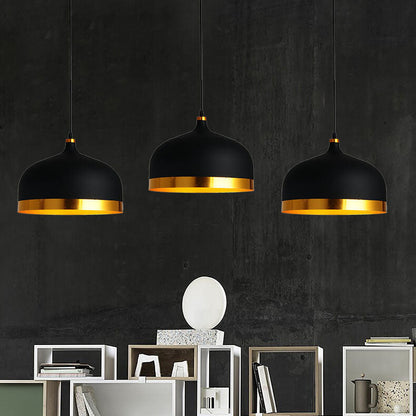 Modern Light Luxury Half Round Aluminum 1-Light Pendant Light