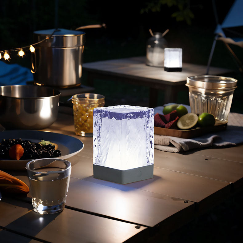 Modern Simplicity Resin Square LED Table Lamp For Bedroom