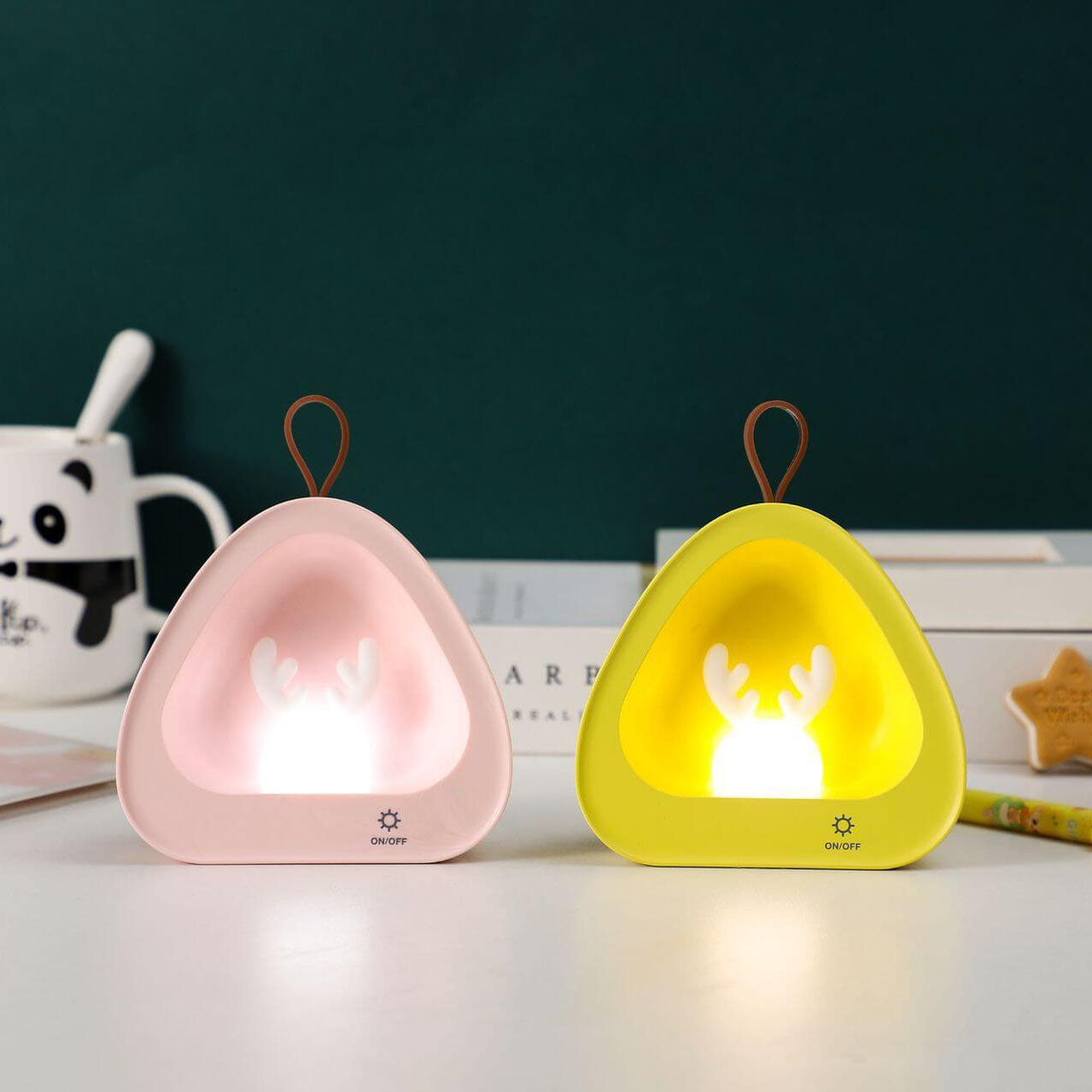 Creative Cute Deer Silicone USB Charging Portable LED Night Light Table Lamp