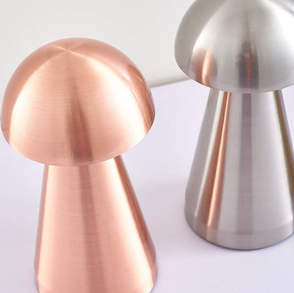 Modern Light Luxury Creative Wrought Iron Mushrooms USB LED Table Lamp