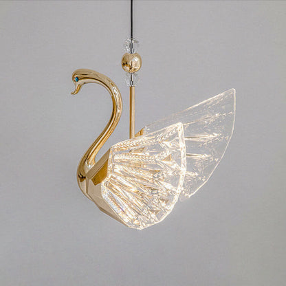 Modern Luxury Acrylic Swan Shape LED Pendant Light