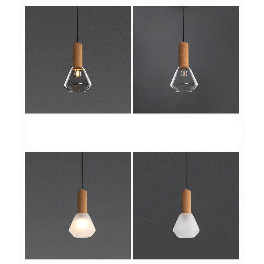 Modern Luxury Copper Glass Jar 1-Light Pendant Light