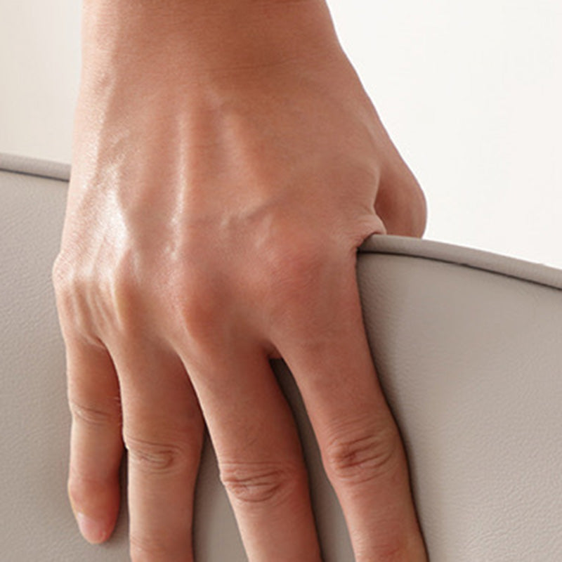 Contemporary Nordic Square Faux Leather Wood Frame Dining Chair Backrest For Dining Room