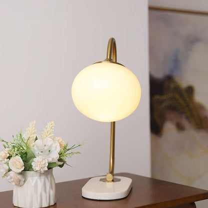 Nordic Minimalist Nostalgic Glass Sphere 1-Light Table Lamp