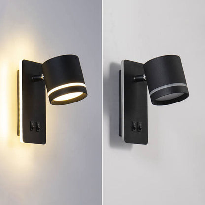 Nordic Minimalist Square Spotlight Rotatable LED Reading Wall Sconce Lamp