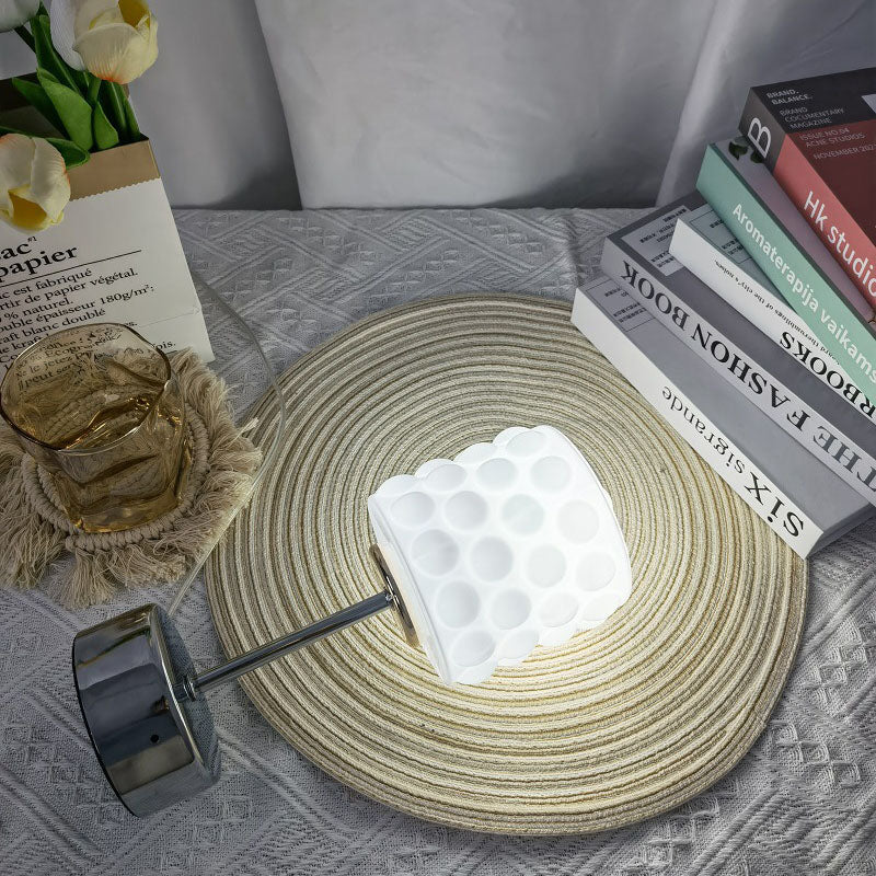 Nordic Minimalist Glass Metal LED Reading Table Lamp