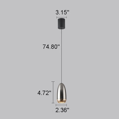 مصباح LED صناعي من الألومنيوم الإبداعي على شكل رصاصة 