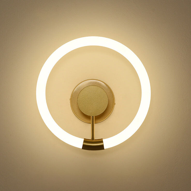 Contemporary Simplicity Circle Acrylic Shade LED Wall Sconce Lamp For Bedroom