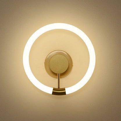 Contemporary Simplicity Circle Acrylic Shade LED Wall Sconce Lamp For Bedroom
