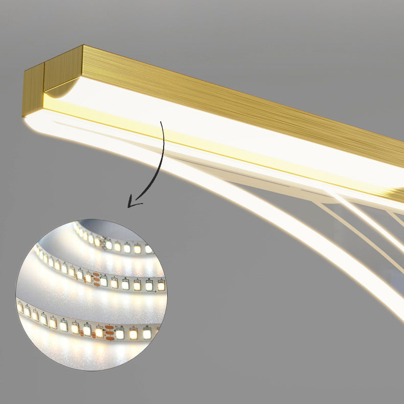 ثريا جزيرة LED مصنوعة من السيليكون بتصميم فراشة طويلة بتصميم عصري بسيط لغرفة المعيشة 