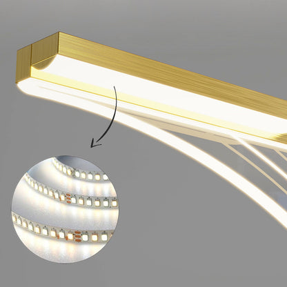 ثريا جزيرة LED مصنوعة من السيليكون بتصميم فراشة طويلة بتصميم عصري بسيط لغرفة المعيشة 
