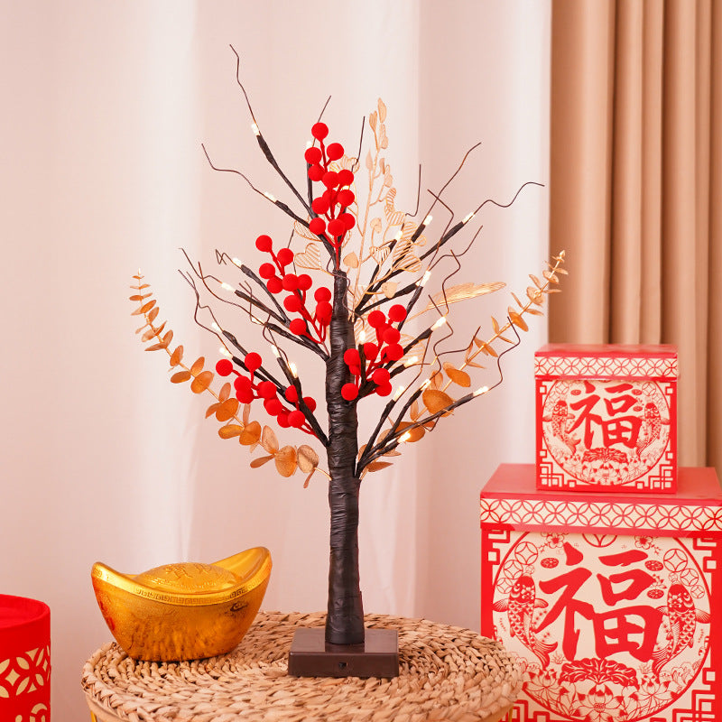 Modern Holiday Decor Birch Tree Plastic LED Standing Floor Lamp