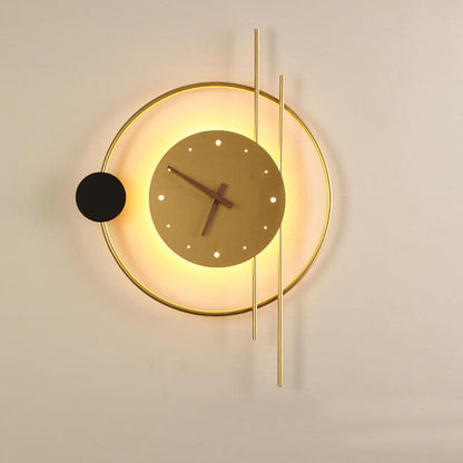 مصباح حائط LED بتصميم ساعة حديدية إبداعية حديثة من نورديك 