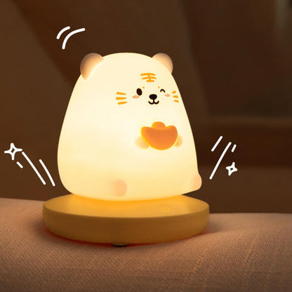 Creative Silicone Animal USB Rechargeable Night Light Decorative Table Lamp