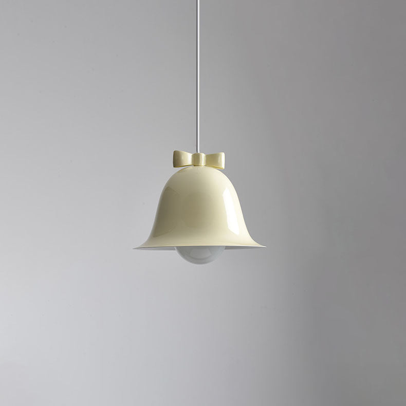 Modern Minimalist Bow Bells Iron 1-Light Pendant Light For Bedroom