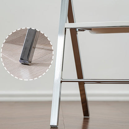 Contemporary Nordic Square Acrylic Metal Dining Chair Foldable For Dining Room
