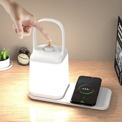 Creative Square Jar Portable ABS Wireless Rechargeable LED Night Light Table Lamp