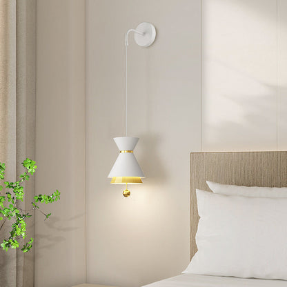 Contemporary Scandinavian Bell Iron Aluminum LED Wall Sconce Lamp For Bedroom