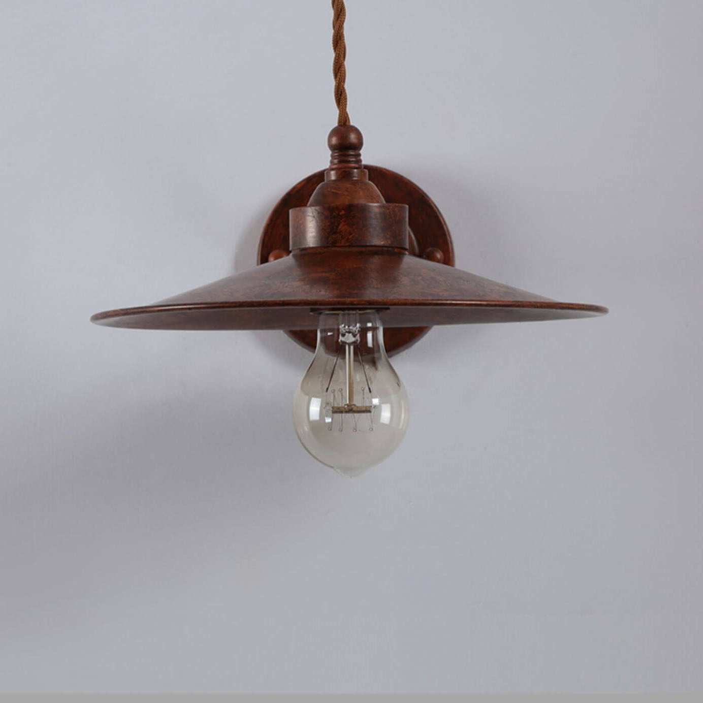 Contemporary Industrial Iron Discs 1- Light Wall Sconce Lamp For Living Room