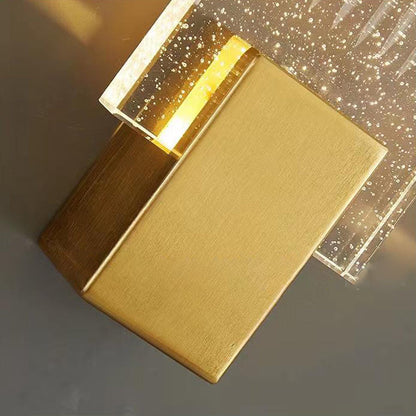 مصباح حائط LED كريستالي مربع الشكل بتصميم عصري بسيط لغرفة المعيشة