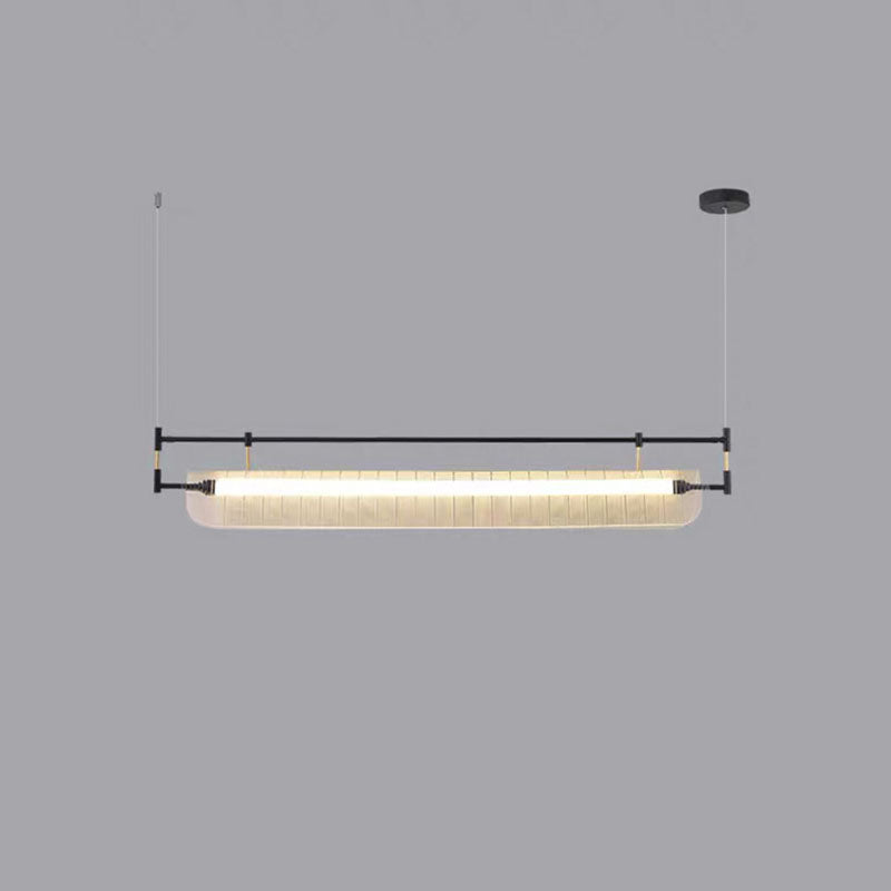 Modern Luxury Acrylic Iron Long Strip LED Island Light Pendant Light For Dining Room