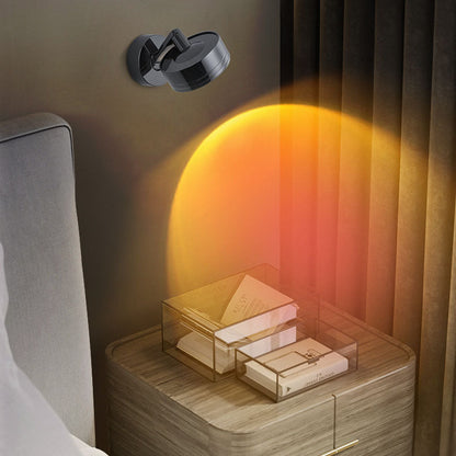 Contemporary Industrial Aluminum Cylinder LED Spotlight Wall Sconce Lamp For Bedroom