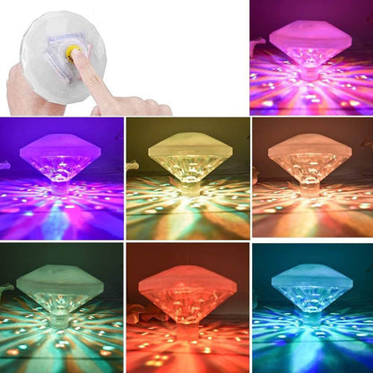 Diamond Shape Waterproof RGB Color LED Diving Light Night Light