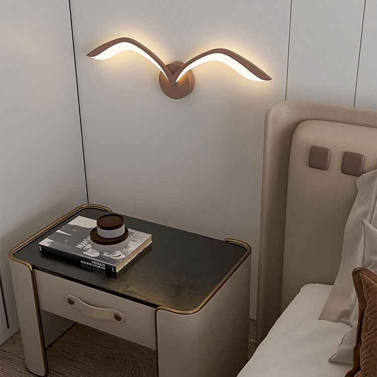 مصباح حائط LED من الأكريليك بتصميم طائر النورس بتصميم بسيط إسكندنافي 