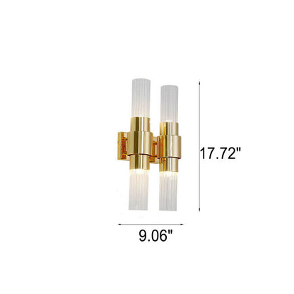 Modern Iron Glass 1/2-Light Wall Sconce Lamp