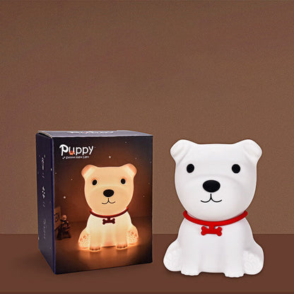 Creative Cute Puppy Silicone USB Night Light LED Table Lamp