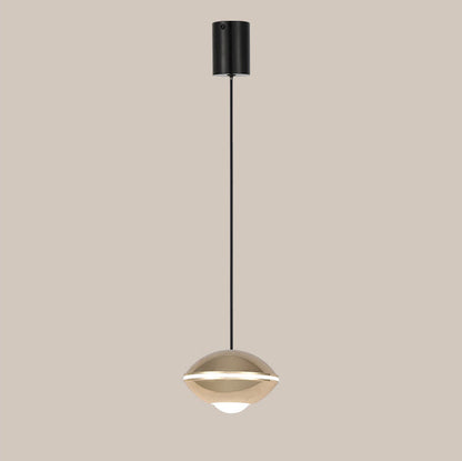 Contemporary Nordic Oval Aluminum Acrylic LED Liftable Pendant Light For Living Room