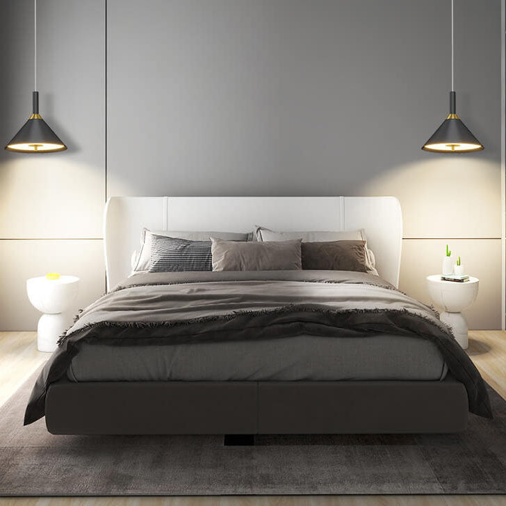 Modern Minimalist Intelligent Touch Lift Iron Acrylic LED Pendant Light