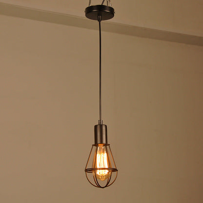 Industrial Vintage Birdcage Iron 1-Light Pendant Light