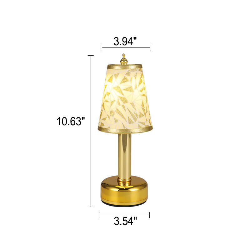 Retro Luxury Fabric Crystal Base LED Table Lamp