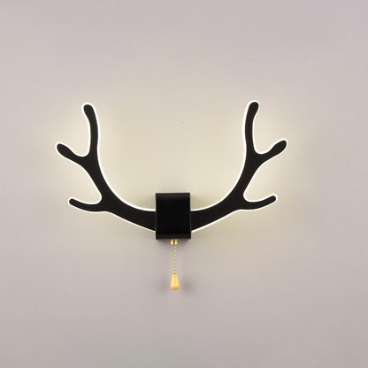 مصباح حائط LED بتصميم عصري من الأكريليك بتصميم إبداعي على شكل قرن الغزال 