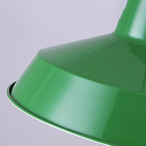 Industrial Vintage Green Iron Dome Cone 1-Light Pendant Light