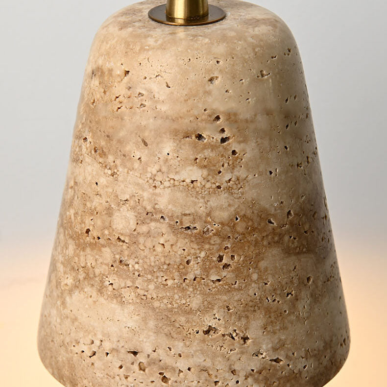 Japanese Style Stone Column Cone 1-Light Pendant Light