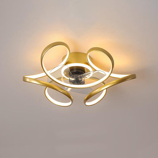 مروحة إضاءة LED بتصميم بسيط ومبتكر 