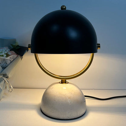Modern Creative Round Marble Base Rotatable 1-Light Table Lamp