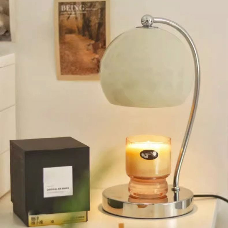 Contemporary Scandinavian Iron Stainless Steel Round Ball 1-Light Melting Wax Table Lamp For Bedroom