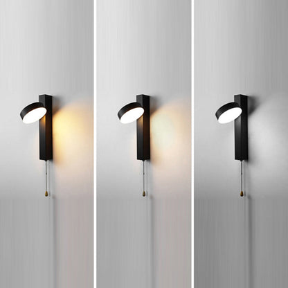 Contemporary Simplicity Geometric Aluminum Rectangle Rotatable LED Wall Sconce Lamp For Bedroom